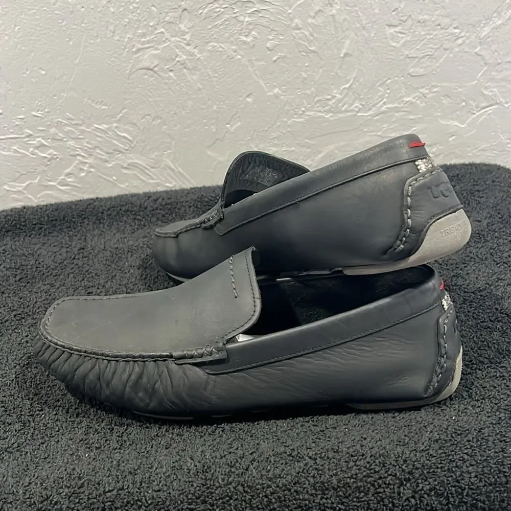 UGG Australia‎ UGG HENRICK Black  DRIVING Loafer SHOES Men Sz 10/10.5 - EUC